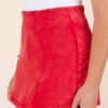 My Favorite Red Acid Wash Side Slit Denim Skort - Image 6
