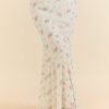 Floral Echo Ivory and Pink Knit Maxi Skirt - Image 2