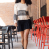 Zari Grey and Black Striped Sweater - Image 2
