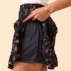 Through the Garden Black and Pink Flower Skort - Image 5