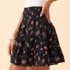 Through the Garden Black and Pink Flower Skort - Image 3