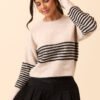 Zari Grey and Black Striped Sweater - Image 3