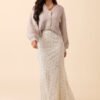 Heather Taupe V-Neck Cardigan - Image 4