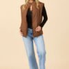 Dora Chocolate Quilted Puffer Vest - Image 4