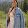 Solange Medium Wash Oversized Denim Jacket - Image 7