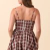 Blaire Brown Plaid Bubble Hem Mini Dress - Image 6