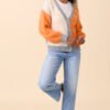 Ashley Orange and Grey Striped Cardigan - Image 2