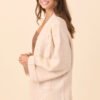 Aleah Beige Cable Sweater Coat - Image 4