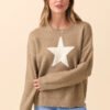 Callie White Star Beige Sweater - Image 3