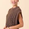 Nevah Brown Cable Knit Vest - Image 5
