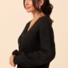 Heather Black V-Neck Cardigan - Image 5