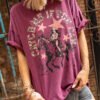 Catch Me If You Can Dark Cherry Oversized Graphic Tee Just Classically Cassidy X Pink Lily - Image 2