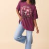 Catch Me If You Can Dark Cherry Oversized Graphic Tee Just Classically Cassidy X Pink Lily - Image 3