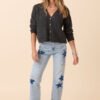 Kathryn Black Long Sleeve Cardigan - Image 2