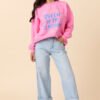 Queen Of The Classroom Pink Graphic Sweatshirt SALE - Image 2