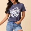 Game Day Script Navy Graphic Tee SALE - Image 4