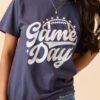 Game Day Script Navy Graphic Tee SALE - Image 3