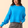 Beatrice Ocean Blue Long Sleeve Sweater - Image 3