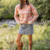 Keira Geo Print Neutral Sweater - Image 2