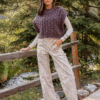 Nevah Brown Cable Knit Vest - Image 2